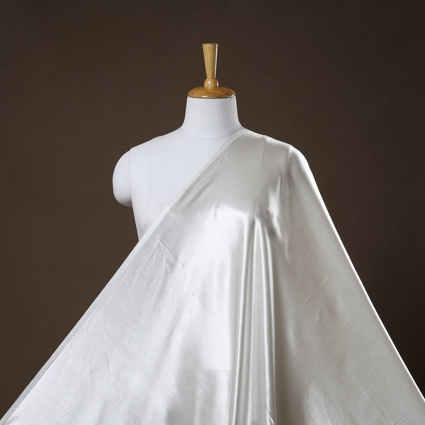 White - pure mashru silk plain fabric (width - 46 in) 03