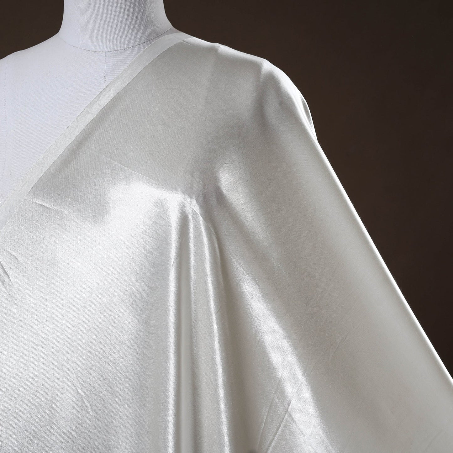 White - pure mashru silk plain fabric (width - 46 in) 19