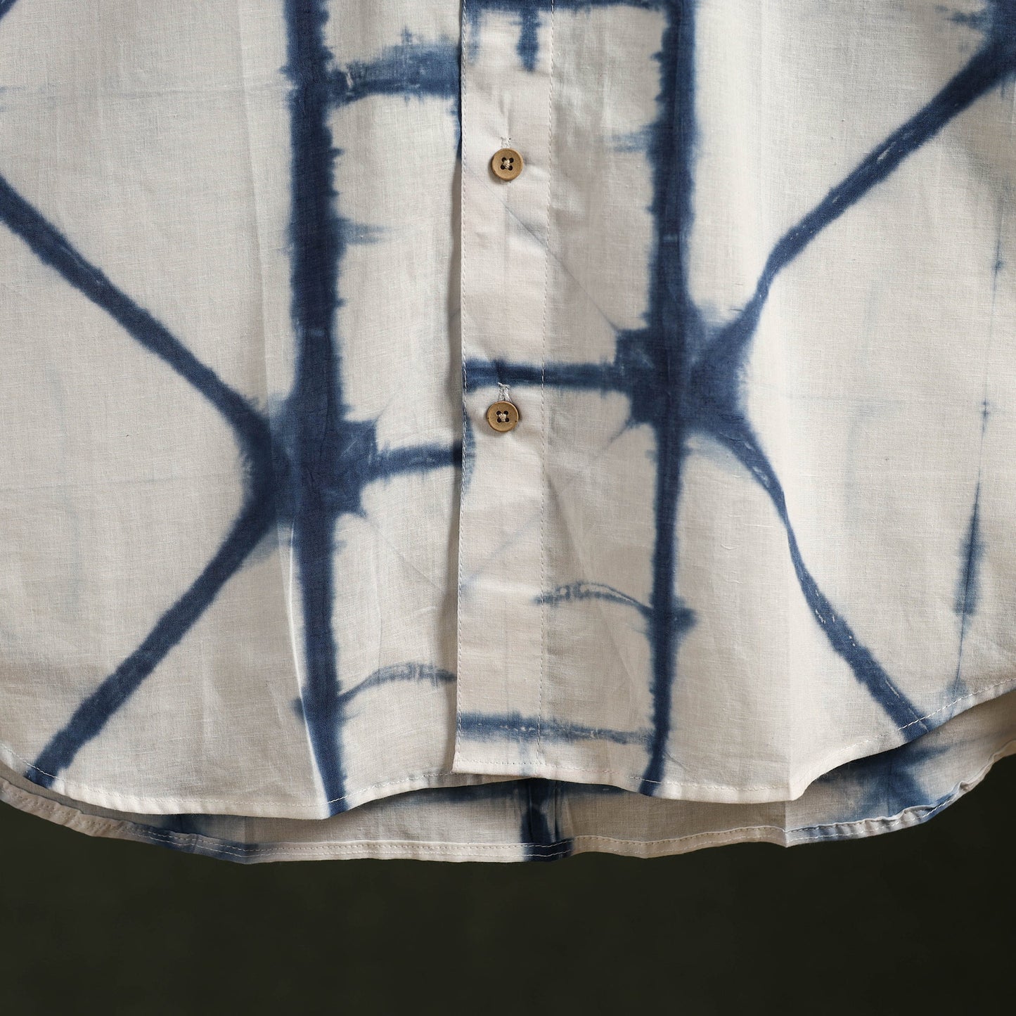 Pure mul cotton half sleeve tie-dye men shibori shirt 04