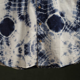 Pure mul cotton half sleeve tie-dye men shibori shirt 05