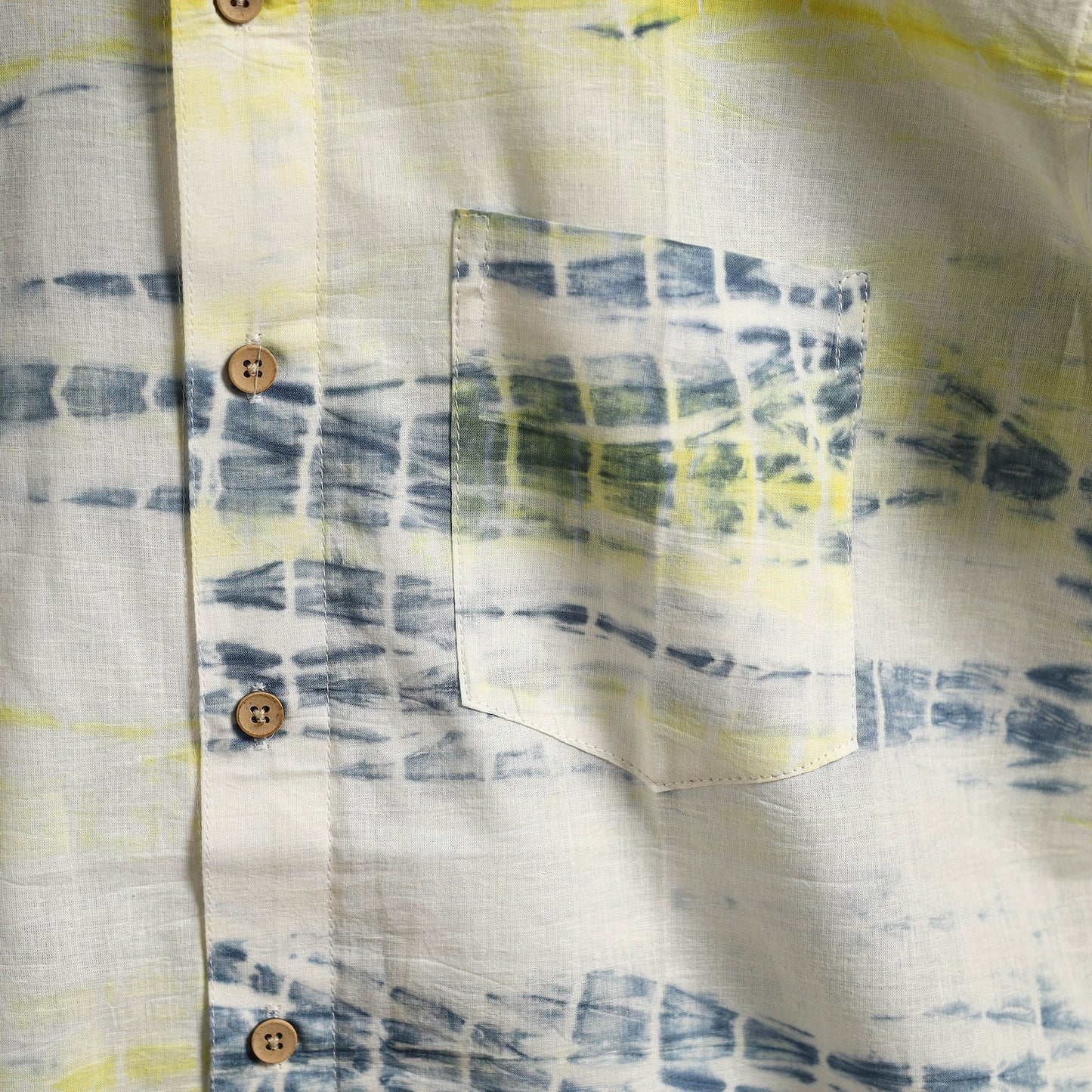Pure mul cotton half sleeve tie-dye men shibori shirt 10
