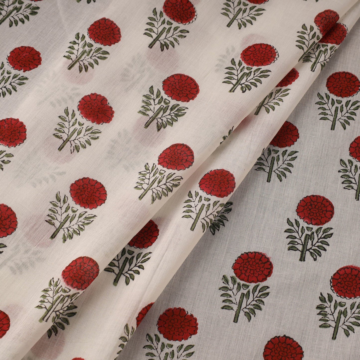 Pure mul cotton hand sanganeri fabric 07 - handcrafted