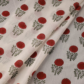 Pure mul cotton hand sanganeri fabric 07 - handcrafted