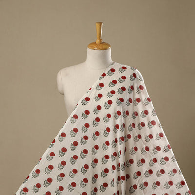 Pure mul cotton hand sanganeri fabric 07 - handcrafted