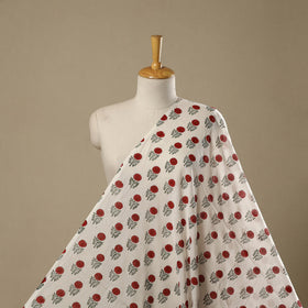 Pure mul cotton hand sanganeri fabric 07 - handcrafted