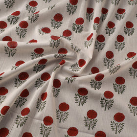 Pure mul cotton hand sanganeri fabric 07 - handcrafted