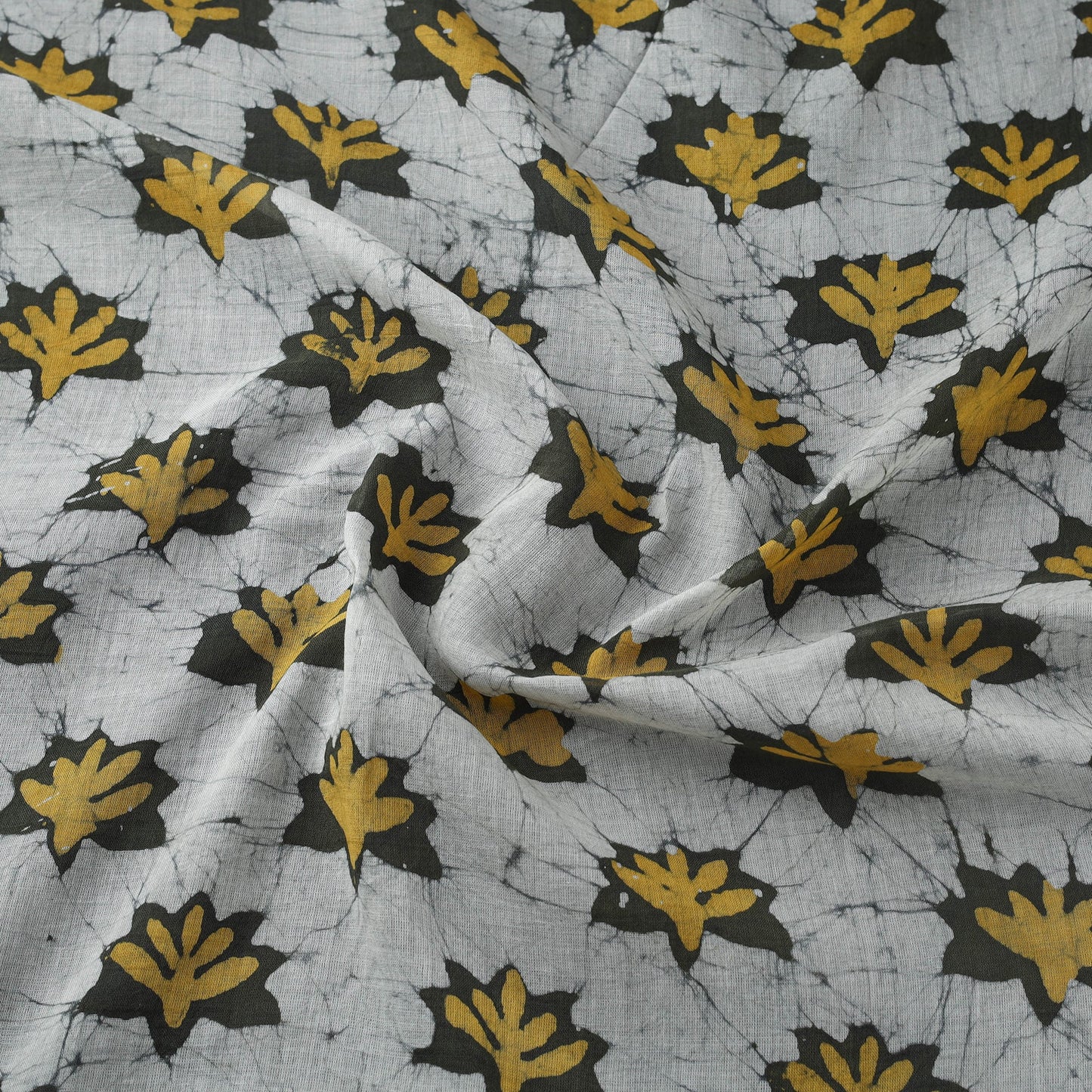 Pure mul cotton kutch hand block batik print fabric 13