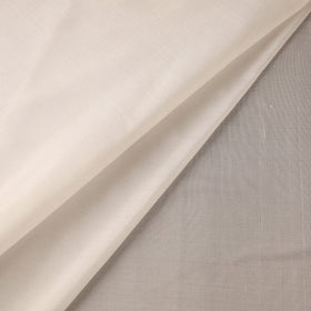 White - pure silk plain fabric 06 - handcrafted