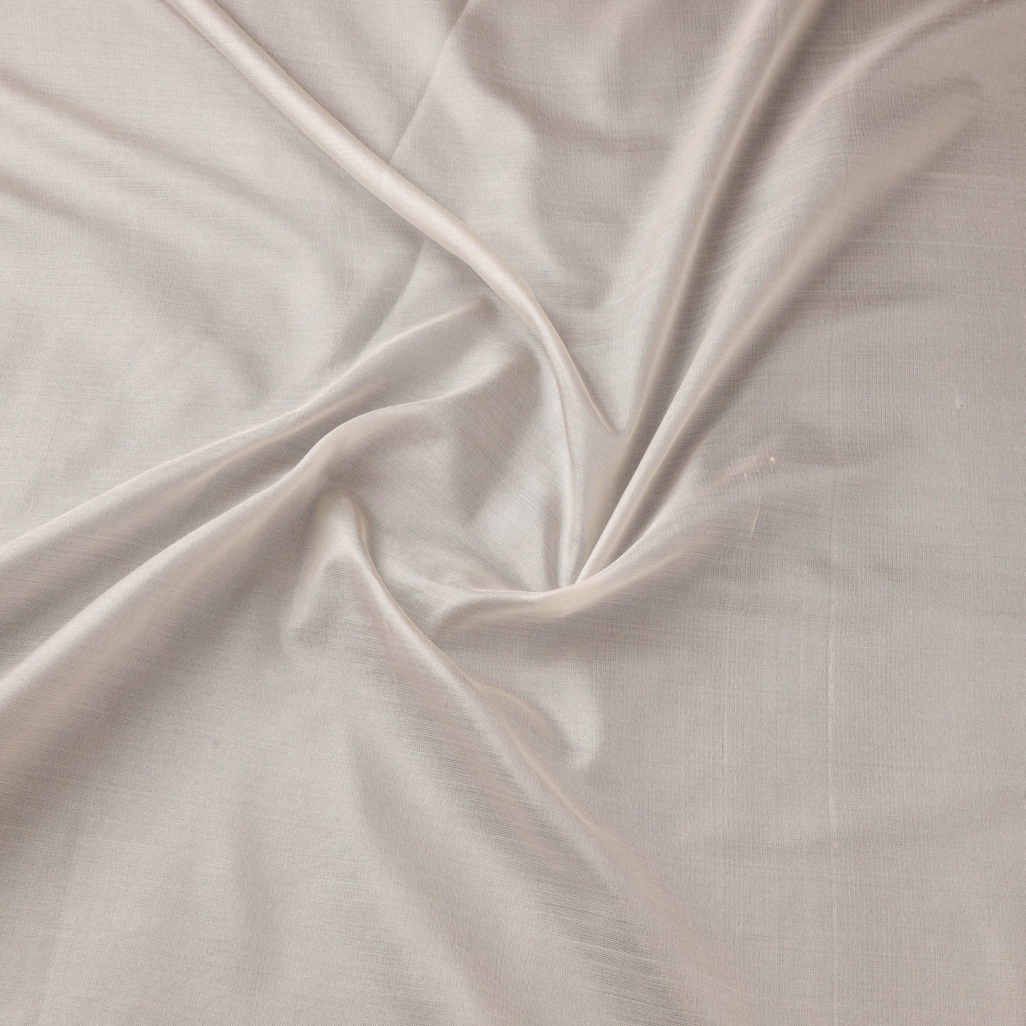 White - pure silk plain fabric 06 - handcrafted