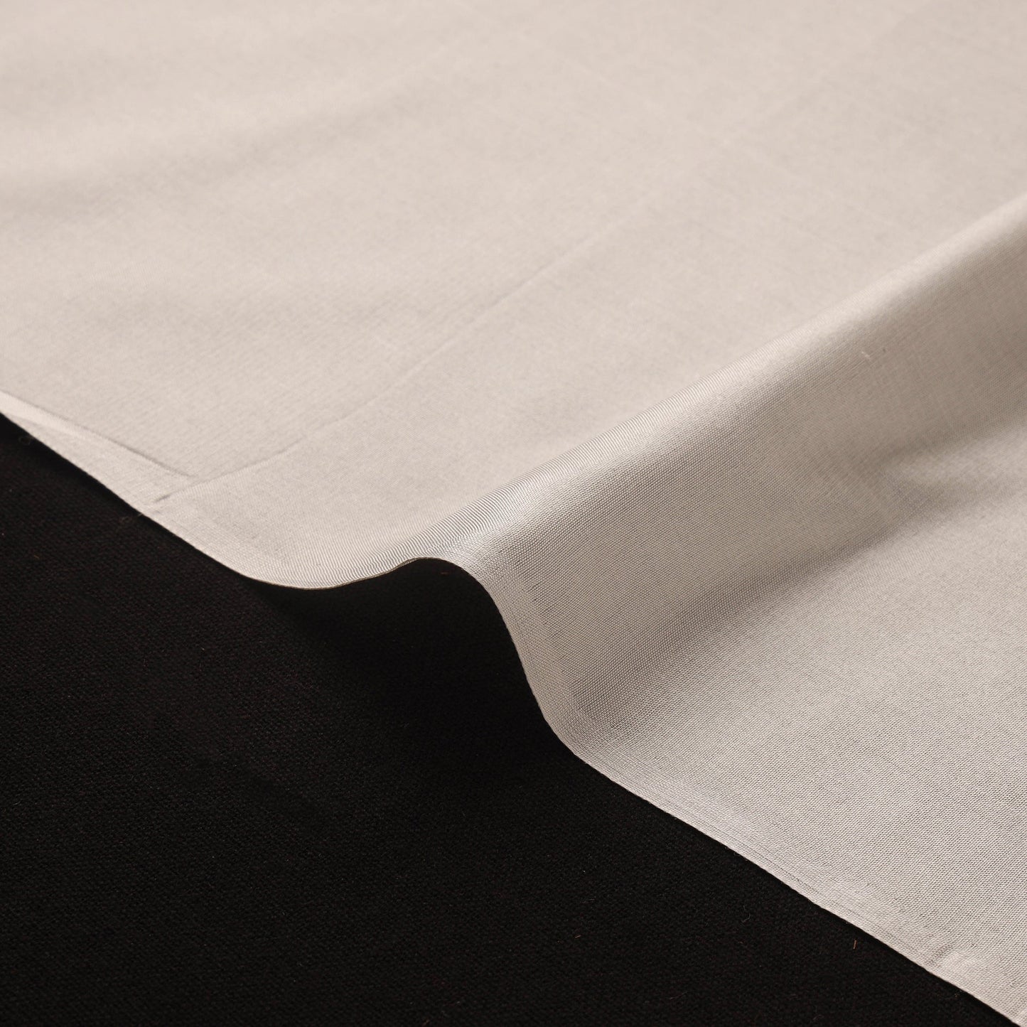 White - pure silk plain fabric 06 - handcrafted