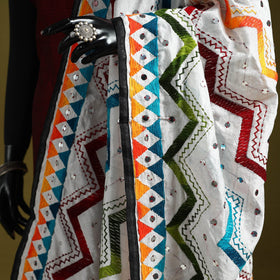 Ranihati chanderi silk zig zag hand embroidery dupatta 01