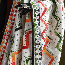 Ranihati chanderi silk zig zag hand embroidery dupatta 40