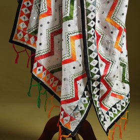 Ranihati chanderi silk zig zag hand embroidery dupatta 40