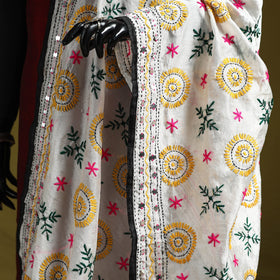 Ranihati chapa work chanderi silk hand embroidery dupatta