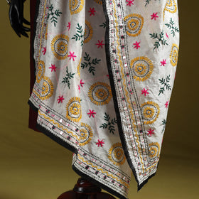 Ranihati chapa work chanderi silk hand embroidery dupatta