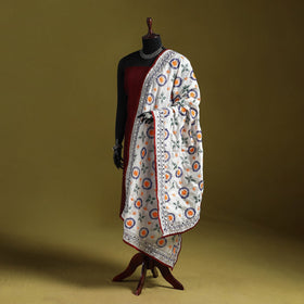 Ranihati chapa work chanderi silk hand embroidery dupatta