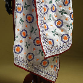 Ranihati chapa work chanderi silk hand embroidery dupatta