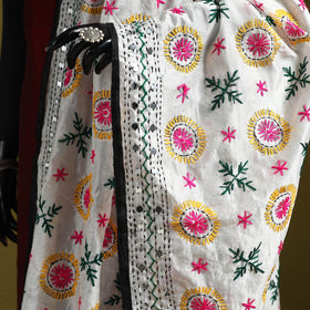 Ranihati chapa work chanderi silk hand embroidery dupatta