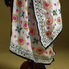 Ranihati chapa work chanderi silk hand embroidery dupatta