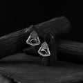 White - saanjh bela dolphin oxidised earrings - handcrafted