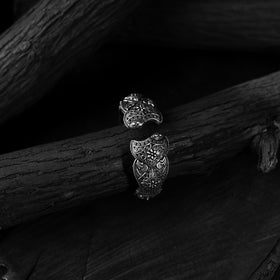 White - saanjh bela flower motif oxidised bangle