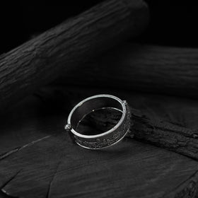 White - saanjh bela horse & rider oxidised bangle