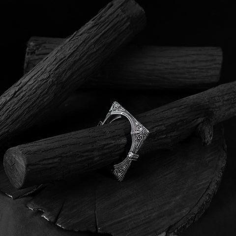 White - saanjh bela square oxidised bangle - handcrafted