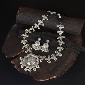 Saanjh Saaj Classic German Silver Necklace Set