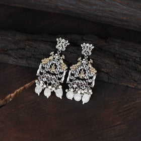 White - saanjh saaj classic german silver necklace set 05