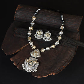 Saanjh Saaj Classic German Silver Necklace Set