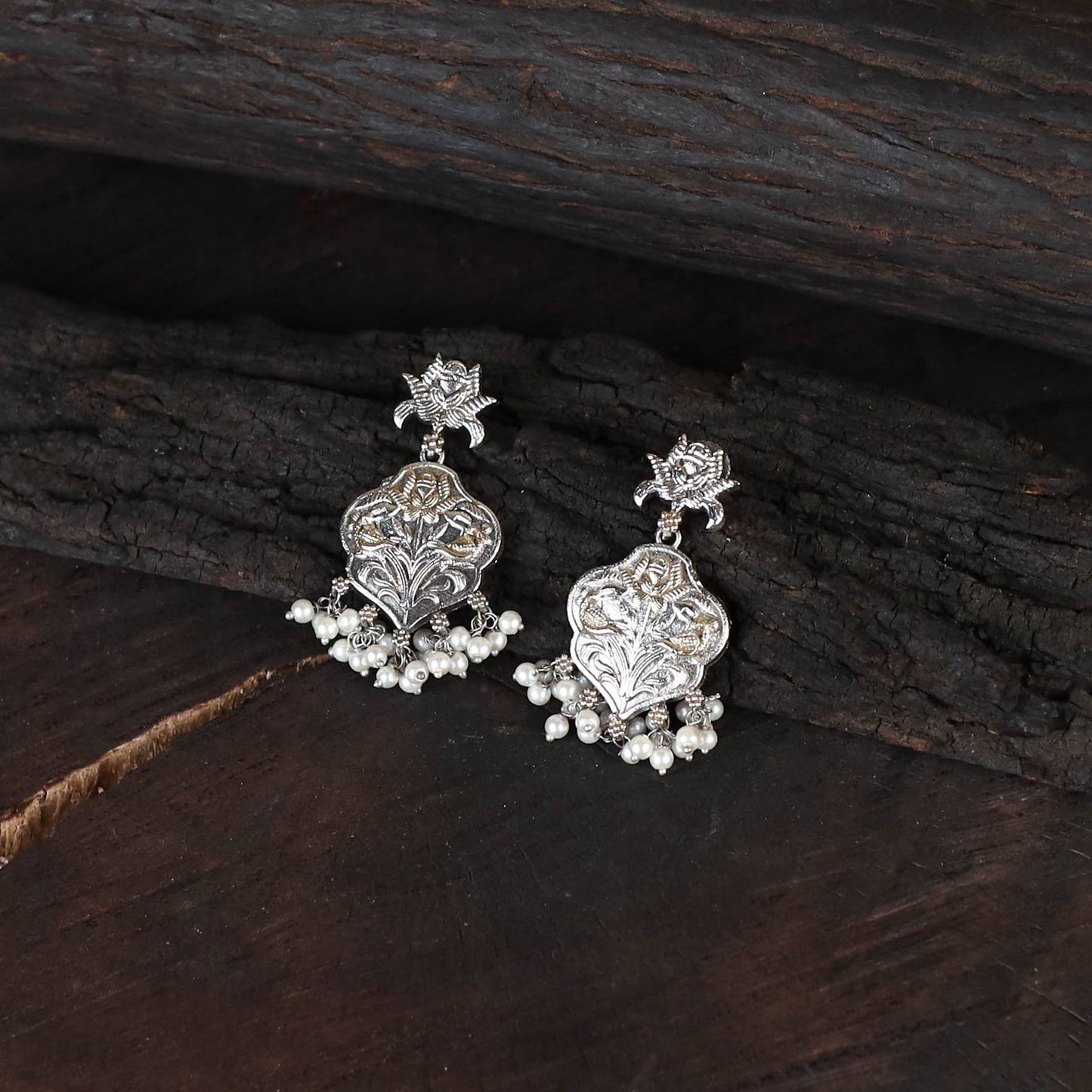 Saanjh Saaj Classic German Silver Necklace Set