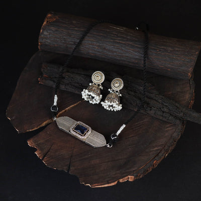 Saanjh Saaj Classic German Silver Necklace Set