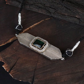 White - saanjh saaj classic german silver necklace set 34