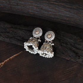 White - saanjh saaj classic german silver necklace set 34