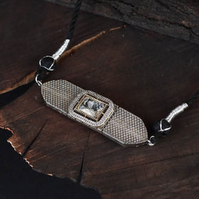 White - saanjh saaj classic german silver necklace set 35