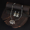 White - saanjh saaj classic german silver necklace set 49