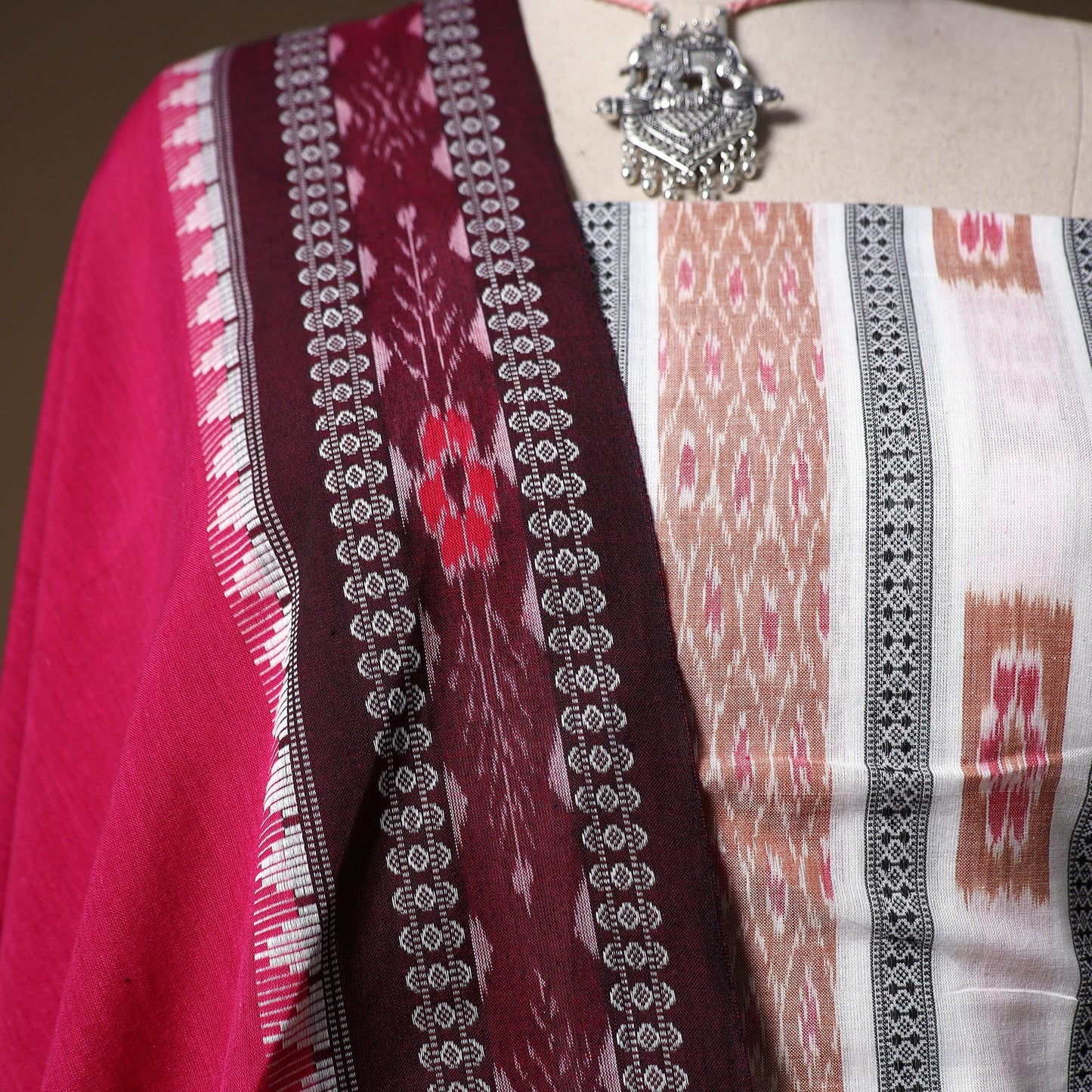 Sambalpuri ikat handloom cotton 2pc unstitched dress