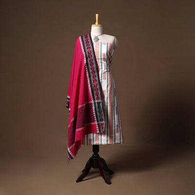 Sambalpuri ikat handloom cotton 2pc unstitched dress