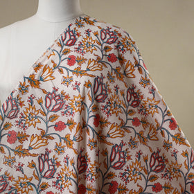 White - sanganeri cotton fabric 14 - handcrafted