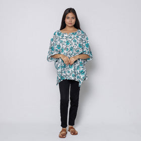 Sanganeri Block Print Cotton Kaftan (Short)
