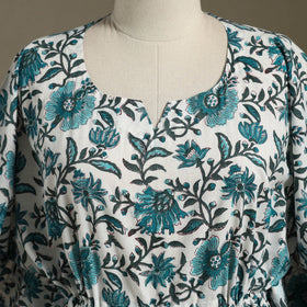 Sanganeri Block Print Cotton Kaftan (Short)
