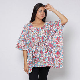 Sanganeri Block Print Cotton Kaftan (Short)