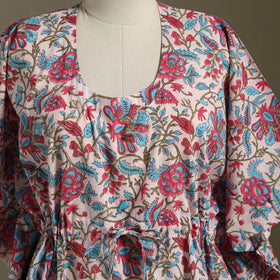 Sanganeri Block Print Cotton Kaftan (Short)