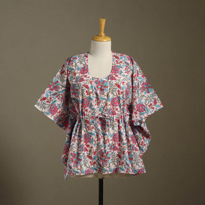 Sanganeri Block Print Cotton Kaftan (Short)