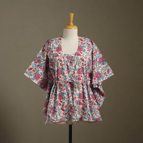 Sanganeri Block Print Cotton Kaftan (Short)