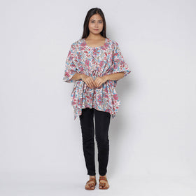 Sanganeri Block Print Cotton Kaftan (Short)