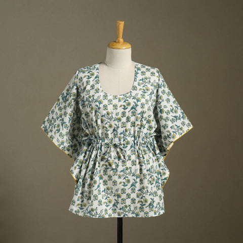 Sanganeri Block Print Cotton Kaftan (Short) 