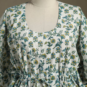 Sanganeri Block Print Cotton Kaftan (Short) 