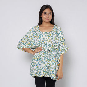Sanganeri Block Print Cotton Kaftan (Short) 