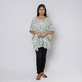 Sanganeri Block Print Cotton Kaftan (Short) 